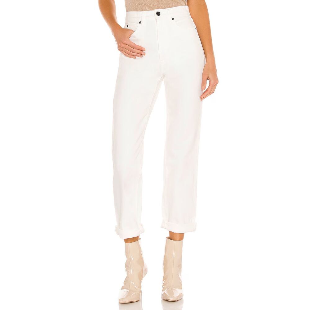 SLVRLAKE Dakota High Rise Relaxed Tapered Jeans White Size 26